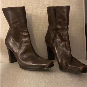 Nine West leather boots - brown - size 9.5
